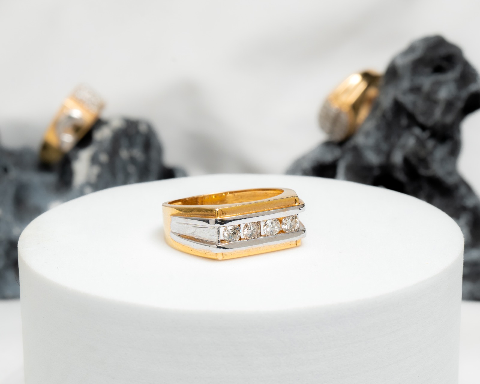 The Apex Channel-Set Men's Diamond Ring